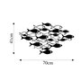 Wallity Fishes - 276 Accesorio de Pared de Metal Negro